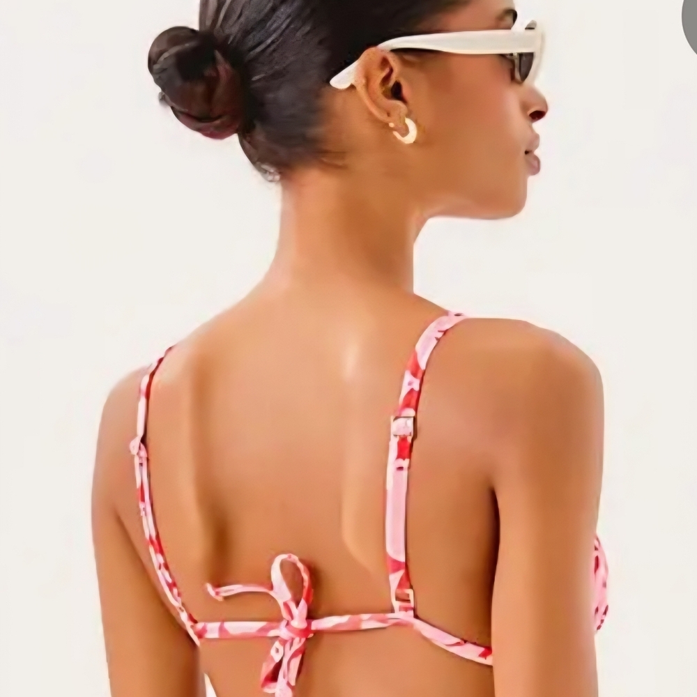 Lilly Pulitzer Brinnie Bikini Top Cane Coral Crab Collab - Picture 2 of 4